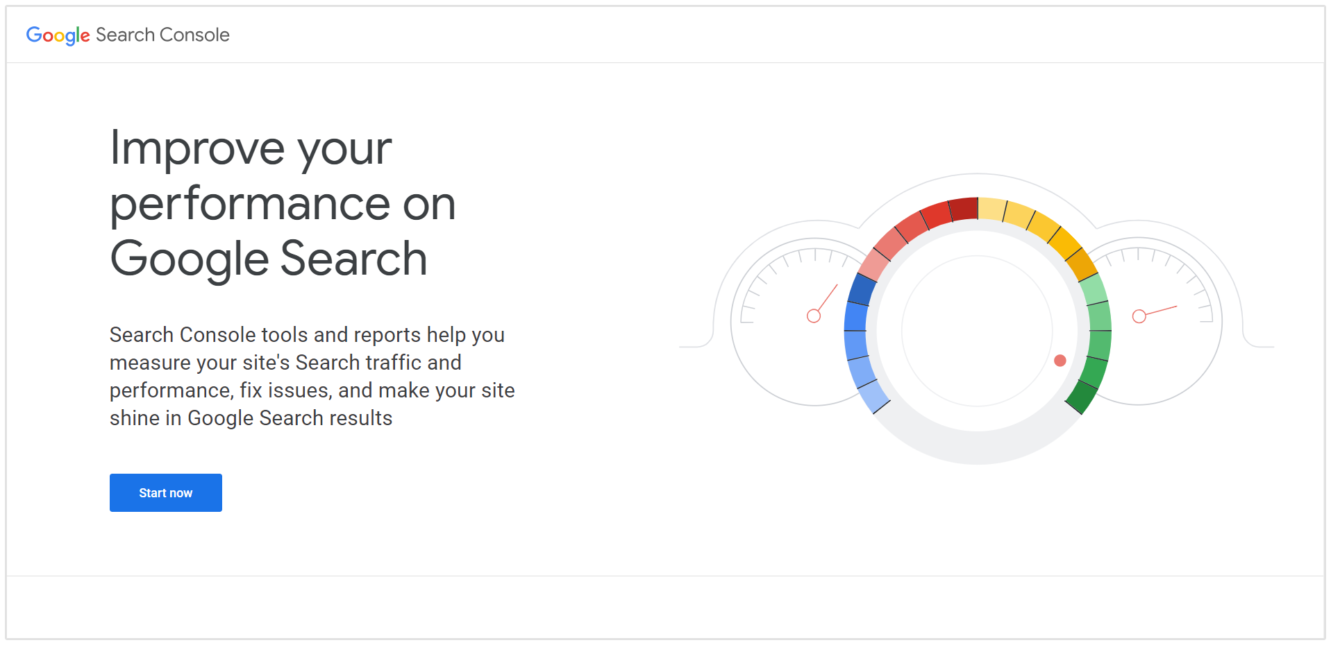 Google Search Console Landing Page